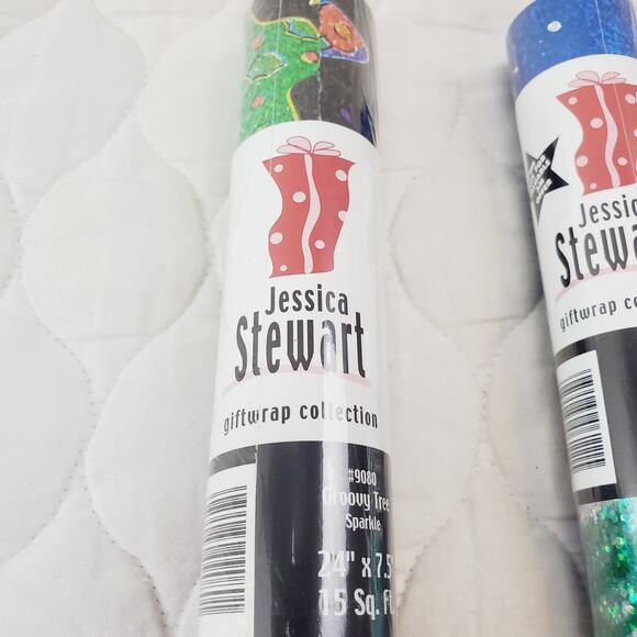 JESSICA STEWART Giftwrap Christmas Wrapping Paper 24"X7.5' 15 sq ft Vintage X2 - Picture 3 of 6